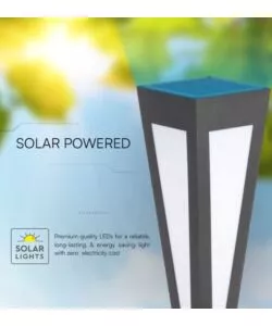 Piantana led solare da esterno vtac nero a cono con telecomando 3000k