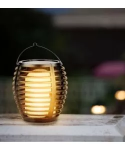 Lampada led solare da esterno a forma di torcia  multi applicabile vtac nero 2200 k