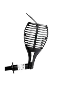 Lampada led solare da esterno a forma di torcia  multi applicabile vtac nero 2200 k