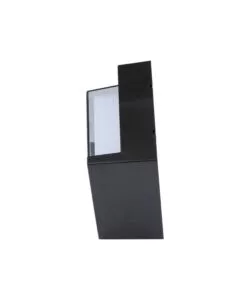 Applique led da esterno quadrata semicoperta vtac nero 3000k 7w