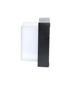 Applique led da esterno quadrata scoperta vtac nero 4000k 12w