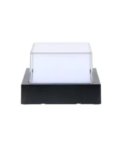 Applique led da esterno quadrata scoperta vtac nero 4000k 12w