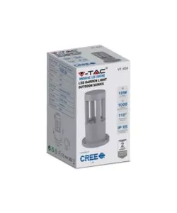 Lampada led da terra da esterno vtac grigio 3000k