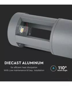 Lampada led da terra da esterno vtac grigio 3000k