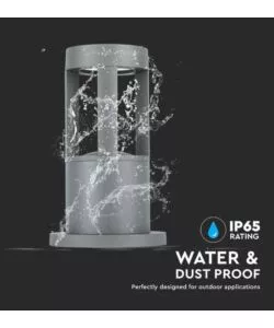 Lampada led da terra da esterno vtac grigio 3000k