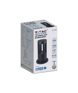 Lampada led da terra da esterno vtac nero 3000k