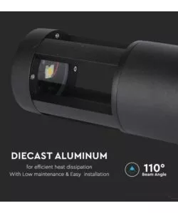 Lampada led da terra da esterno vtac nero 3000k