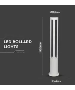 Lampada led da terra da esterno vtac bianco 6400k 80cm
