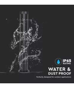 Lampada led da terra da esterno vtac nero 6400k 80cm