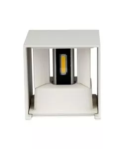 Applique led da esterno quadrata a doppio fascio luminoso vtac bianco 3000k