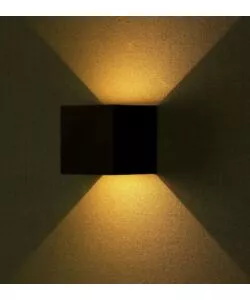 Applique led da esterno quadrata a doppio fascio luminoso vtac nero 3000k