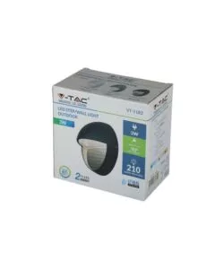 Faretto led segnapasso rotondo da 3w a plafone da esterno vtac grigio 4000k
