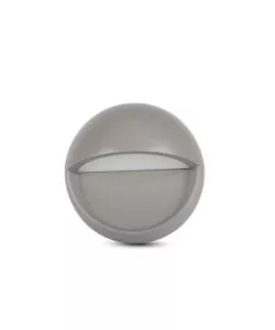 Faretto led segnapasso rotondo da 3w a plafone da esterno vtac grigio 4000k