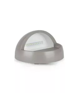 Faretto led segnapasso rotondo da 3w a plafone da esterno vtac grigio 4000k