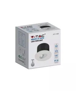 Faretto led segnapasso ad incasso da esterno rotondo vtac bianco 3000k