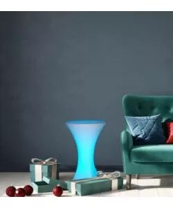 TAVOLO DA ESTERNO LED RGB VTAC CON TELECOMANDO BIANCO 60X60X110 CM
