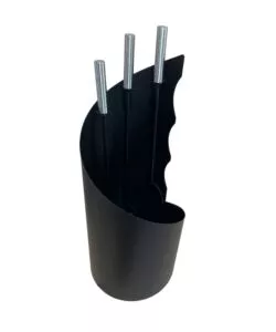 Set 3 accessori per caminetto easy system in metallo nero
