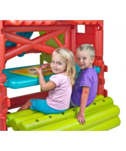 Casetta da giardino per bambini elica garden "bosco" in plastica multicolor 200x125x139 cm