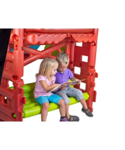 Casetta da giardino per bambini elica garden "bosco" in plastica multicolor 200x125x139 cm