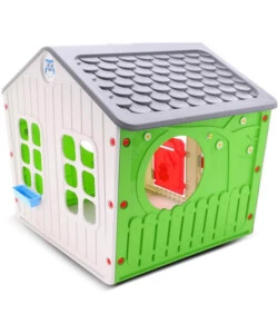 Casetta da giardino per bambini elica garden "village" in plastica multicolor 140x108x115 cm