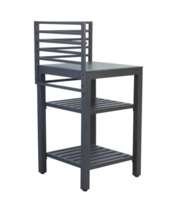 Cucina da esterno modulabile elica garden "oklahoma 4" in alluminio antracite 62x62x125 cm