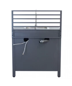 Cucina da esterno modulare elica garden "oklahoma 2" con lavello in alluminio antracite 90x62x125 cm