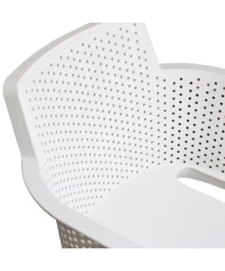 Sedia da esterno impilabile elica garden "cathy" in polipropilene bianco 60x58x76,5 cm