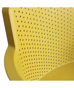 Sedia da esterno impilabile elica garden "cathy" in polipropilene giallo 60x58x76,5 cm