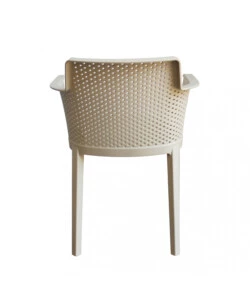 Sedia da esterno impilabile elica garden "cathy" in polipropilene tortora 60x58x76,5 cm
