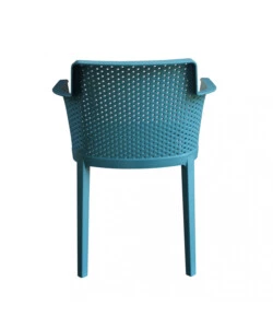 Sedia da esterno impilabile elica garden "cathy" in polipropilene verde petrolio 60x58x76,5 cm