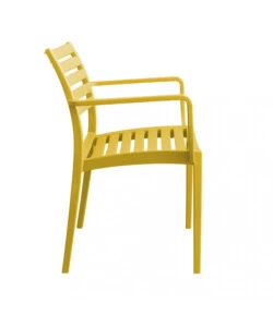 Sedia da esterno impilabile elica garden "eveline" in polipropilene giallo 58,5x55,2x84 cm