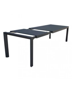 Tavolo da giardino allungabile elica garden "houston" in alluminio antracite 160/240x100x75 cm