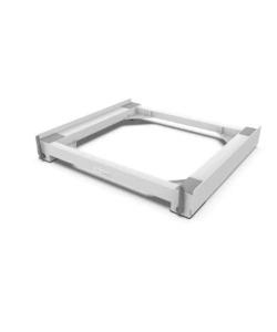 Base antivibrazione per lavatrice e asciugatrice con ruote e freni 'wash evo' bianco 61,4x9,5x57 cm