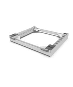 Base antivibrazione per lavatrice e asciugatrice con ruote e freni "wash evo" bianco 61,4x9,5x57 cm