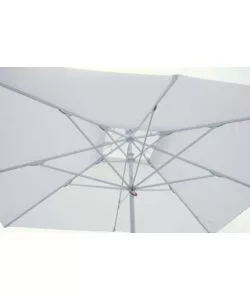 Ombrellone da giardino quadrato solaria "push-up" in alluminio bianco 3x3 mt