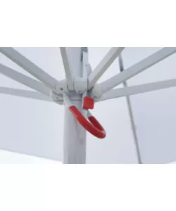 Ombrellone da giardino quadrato solaria "push-up" in alluminio bianco 3x3 mt