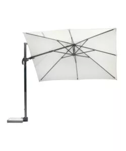 Ombrellone da giardino a braccio solaria "california" in alluminio antracite ecru' 3x4 mt