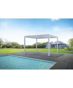 Pergola solaria "texas" in alluminio bianco 3x4 mt