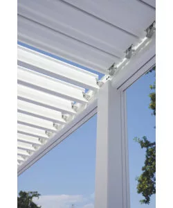 Pergola solaria "texas" in alluminio bianco 3x6 mt