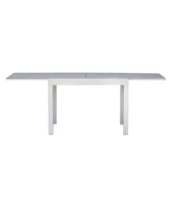 Tavolo da esterno allungabile solaria "spalato" in alluminio bianco e piano in vetroceramica 104/208x75x75 cm