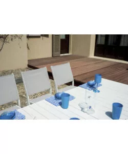 Tavolo da esterno allungabile solaria "naxos" in alluminio bianco 160/240x90x77 cm