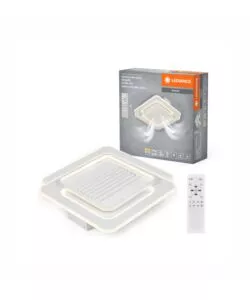 Lampada ventilatore da soffitto "grill square" con griglia quadrata bianco 55w