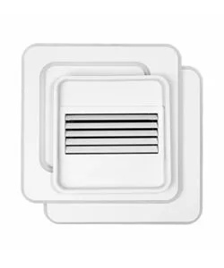 Lampada ventilatore da soffitto "grill square" con griglia quadrata bianco 55w