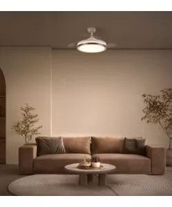 Lampada ventilatore da soffitto "retractable" bianco 66w