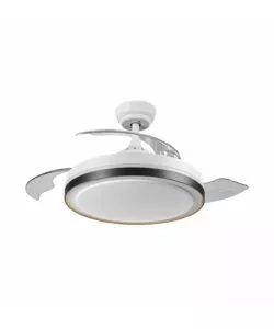 Lampada ventilatore da soffitto "retractable" bianco 66w
