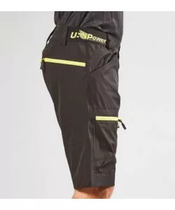 Pantalone da lavoro corto u-power "ares" black carbon taglia m