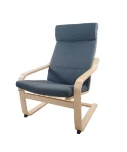 Poltrona bella home 'lilibet' grigia in legno di faggio 67x86x97 cm