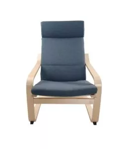 Poltrona bella home "lilibet" grigia in legno di faggio 67x86x97 cm