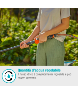 Outlet - usato per prova - set manico per pulizia gardena "cleansystem hard" per superfici resistenti