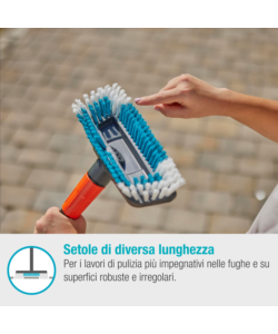 Outlet - usato per prova - set manico per pulizia gardena "cleansystem hard" per superfici resistenti